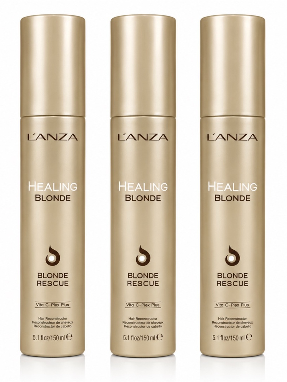 L’ANZA Healing Blonde Blonde Rescue Hair Reconstructor 3 Pack 5.1 fl oz / 150ml